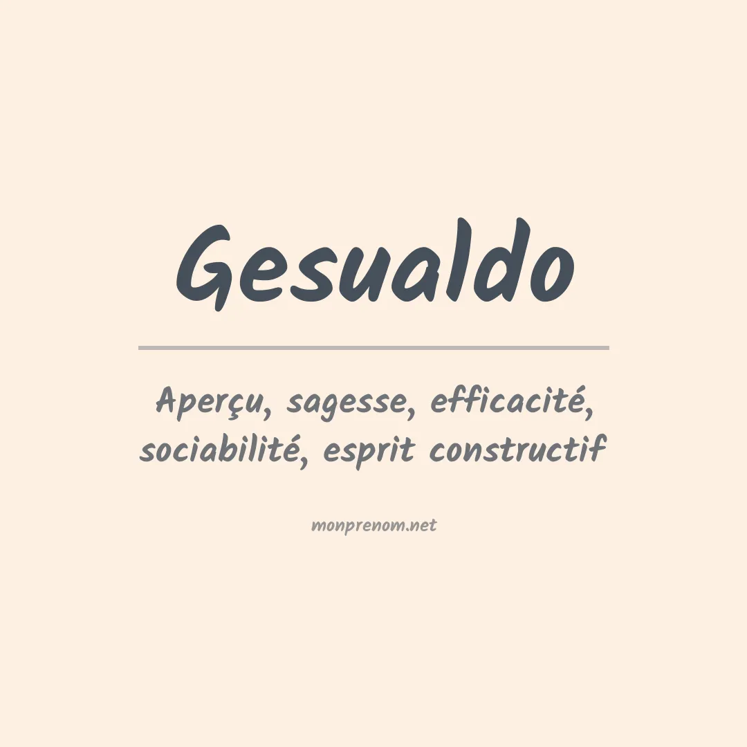 Prénom Gesualdo