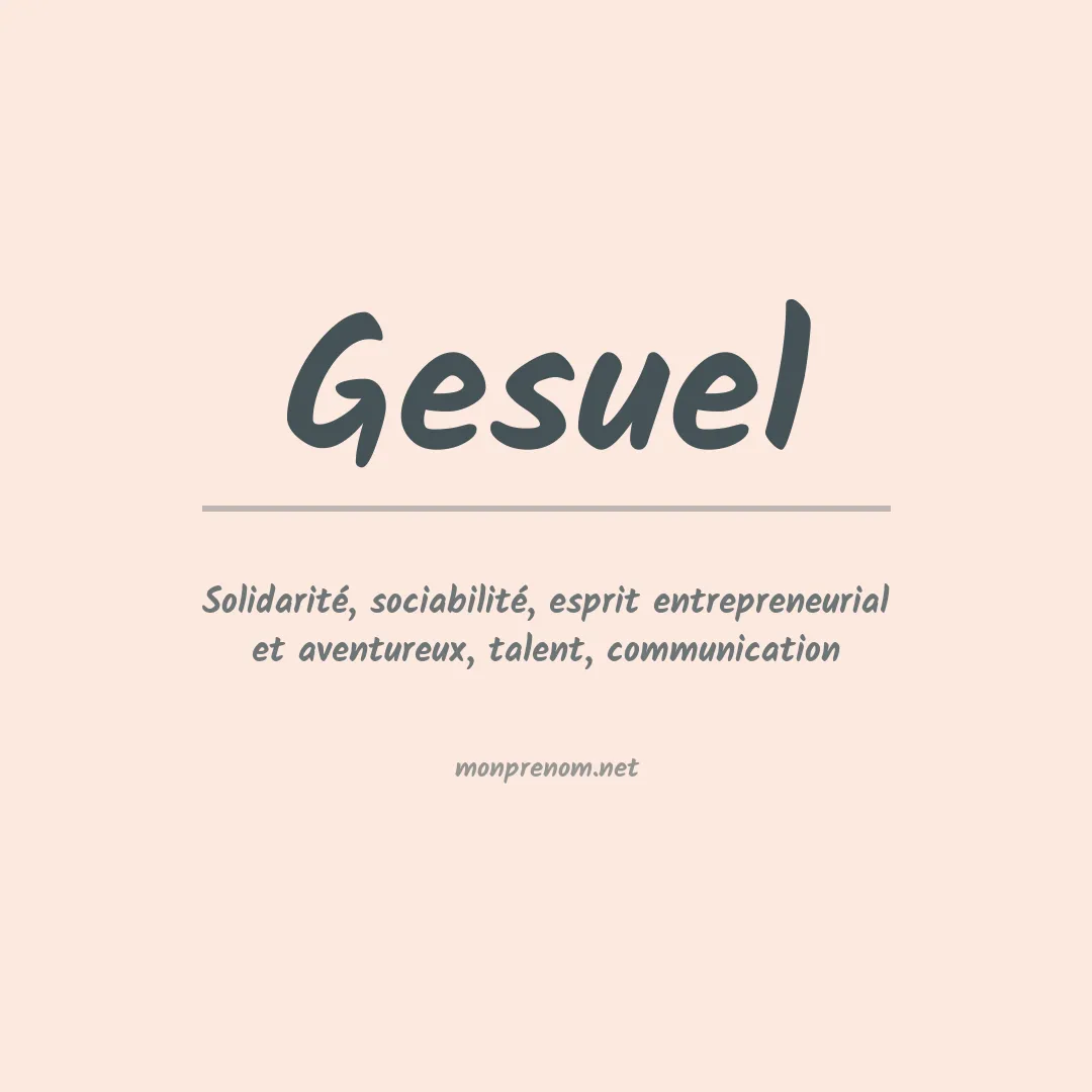 Prénom Gesuel
