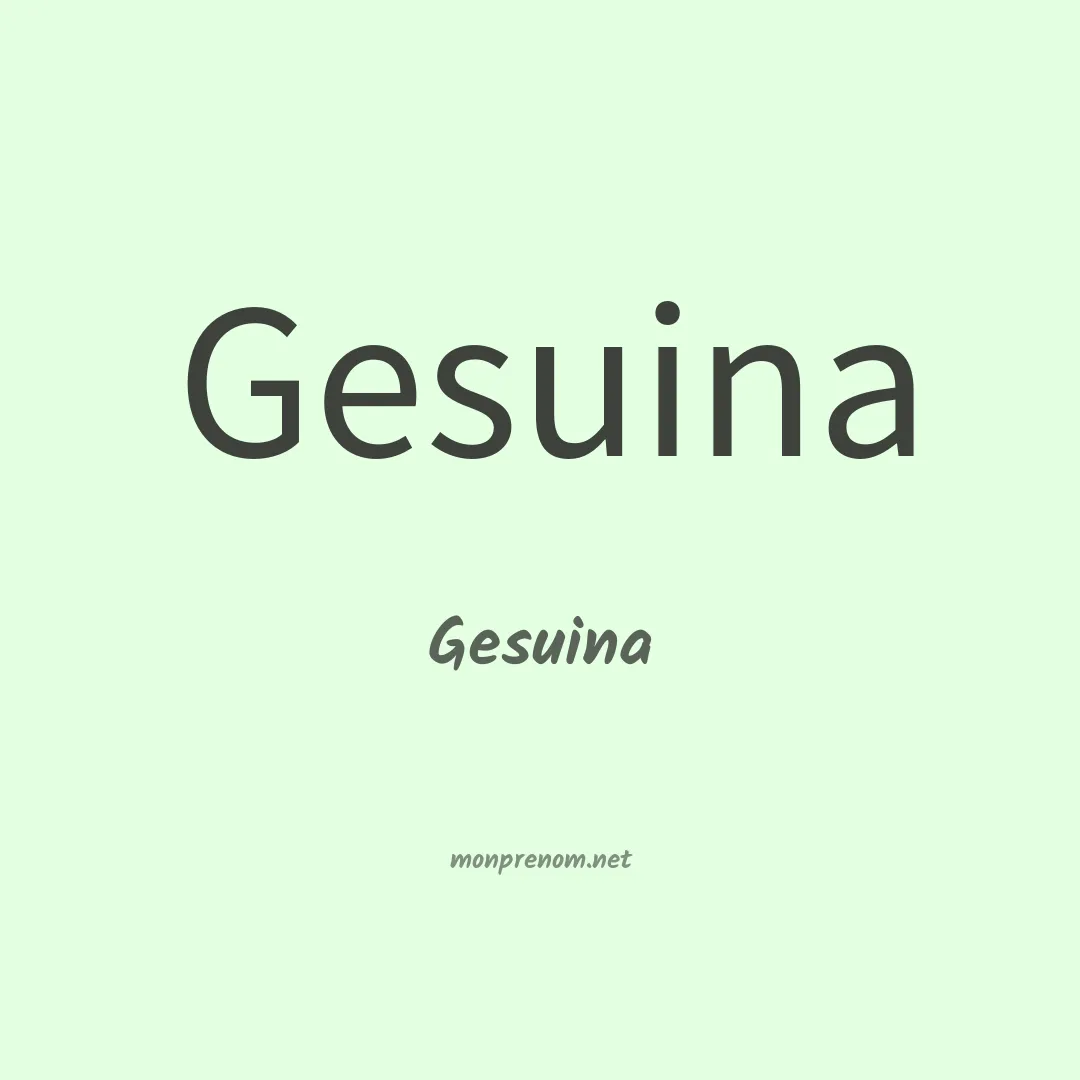Gesuina en chinois