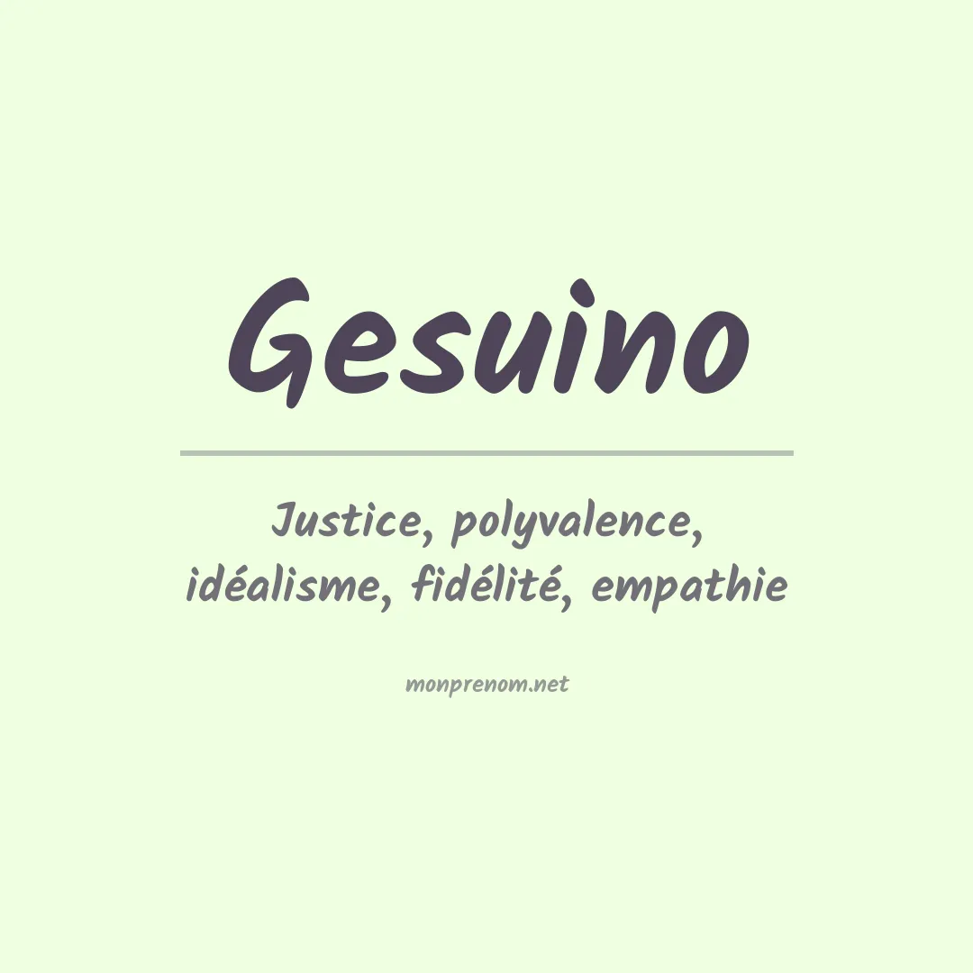 Prénom Gesuino