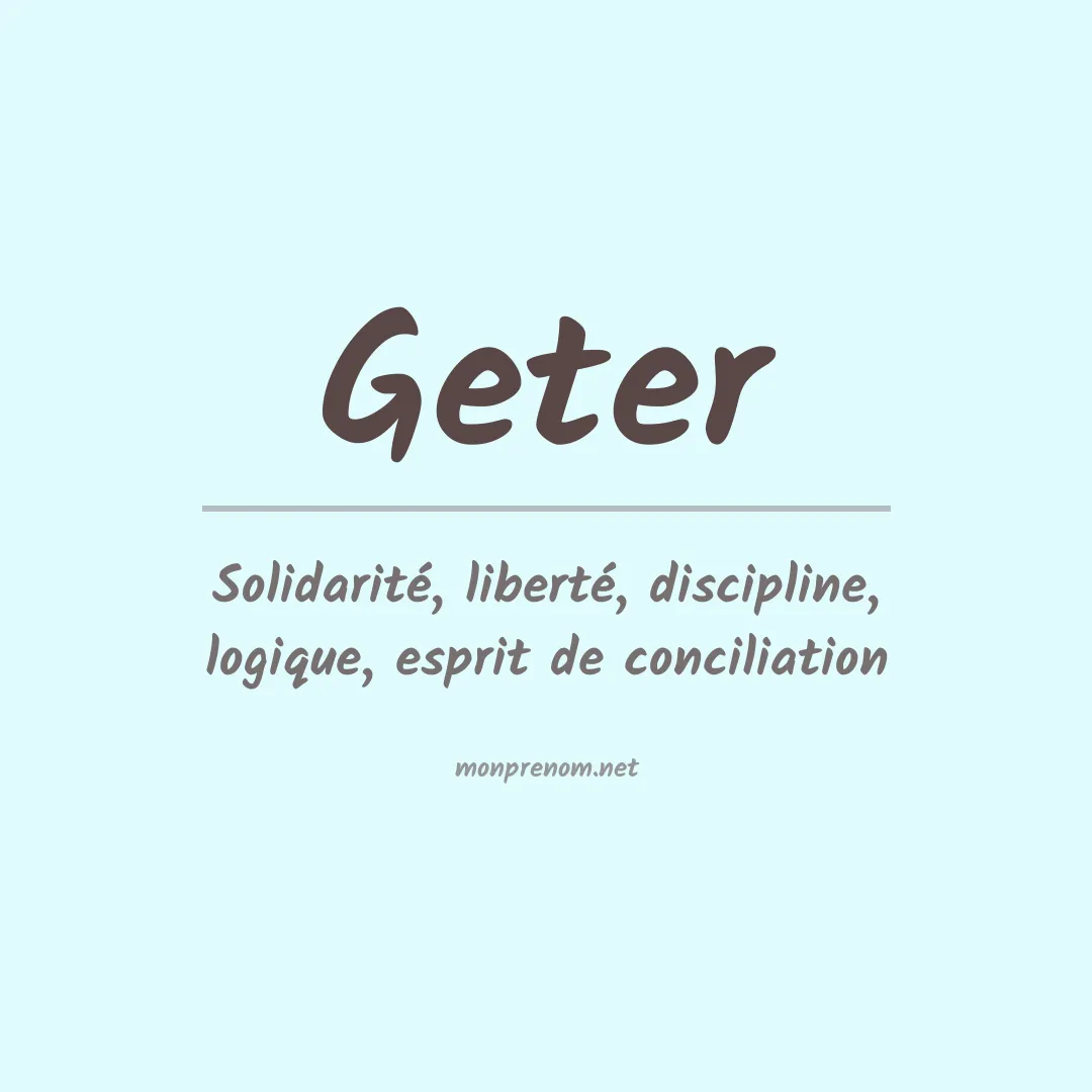 Prénom Geter