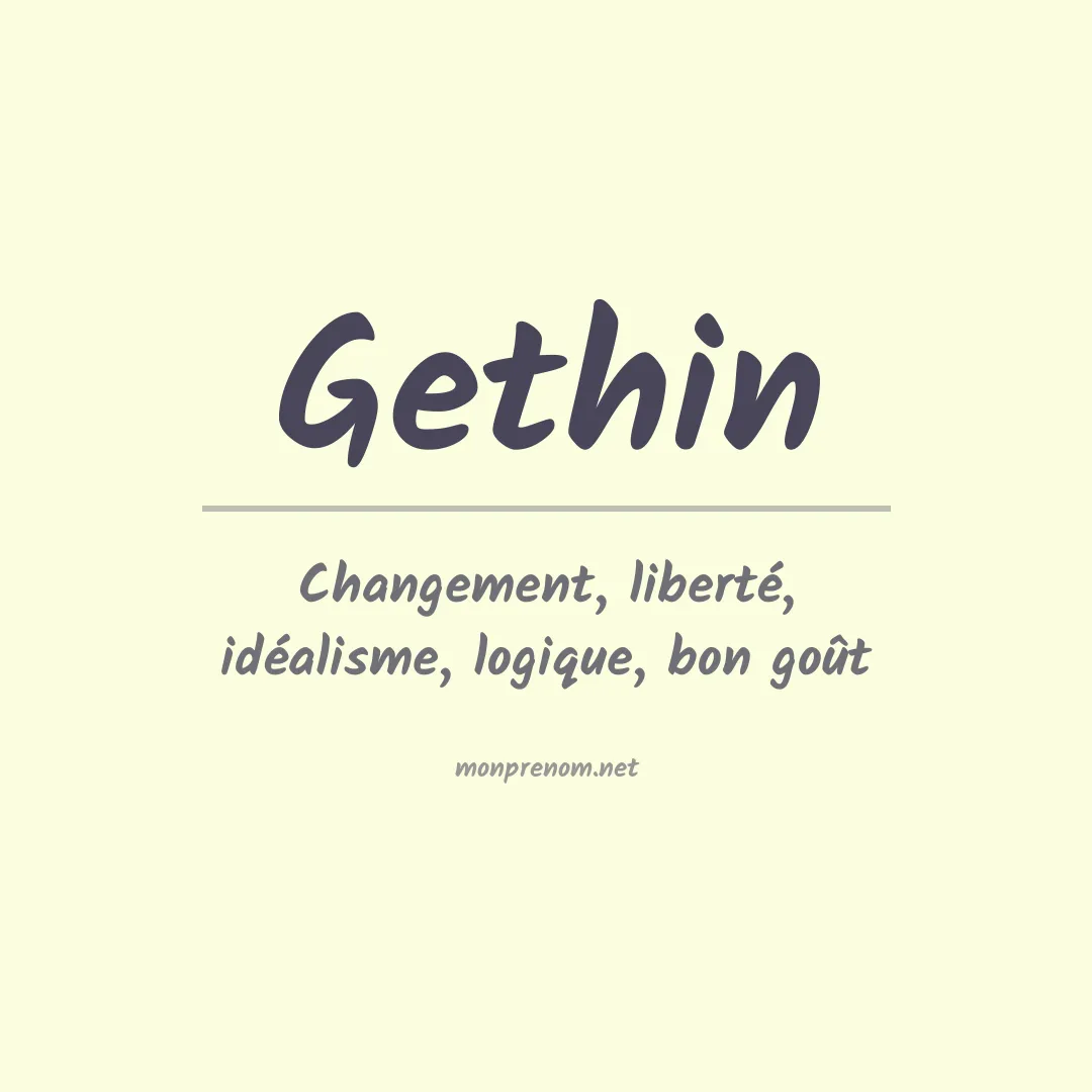 Signification du prénom Gethin