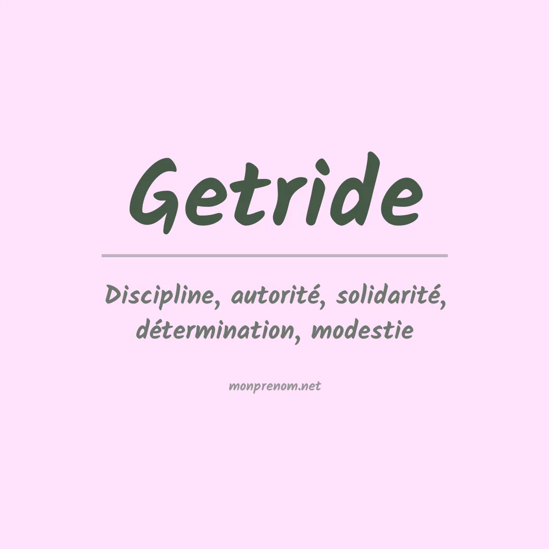 Signification du prénom Getride