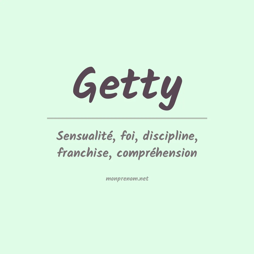 Prénom Getty