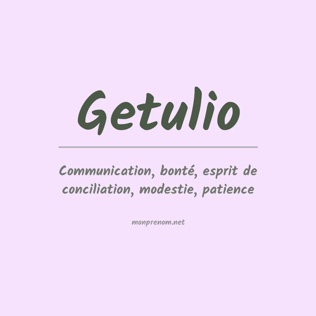 Prénom Getulio