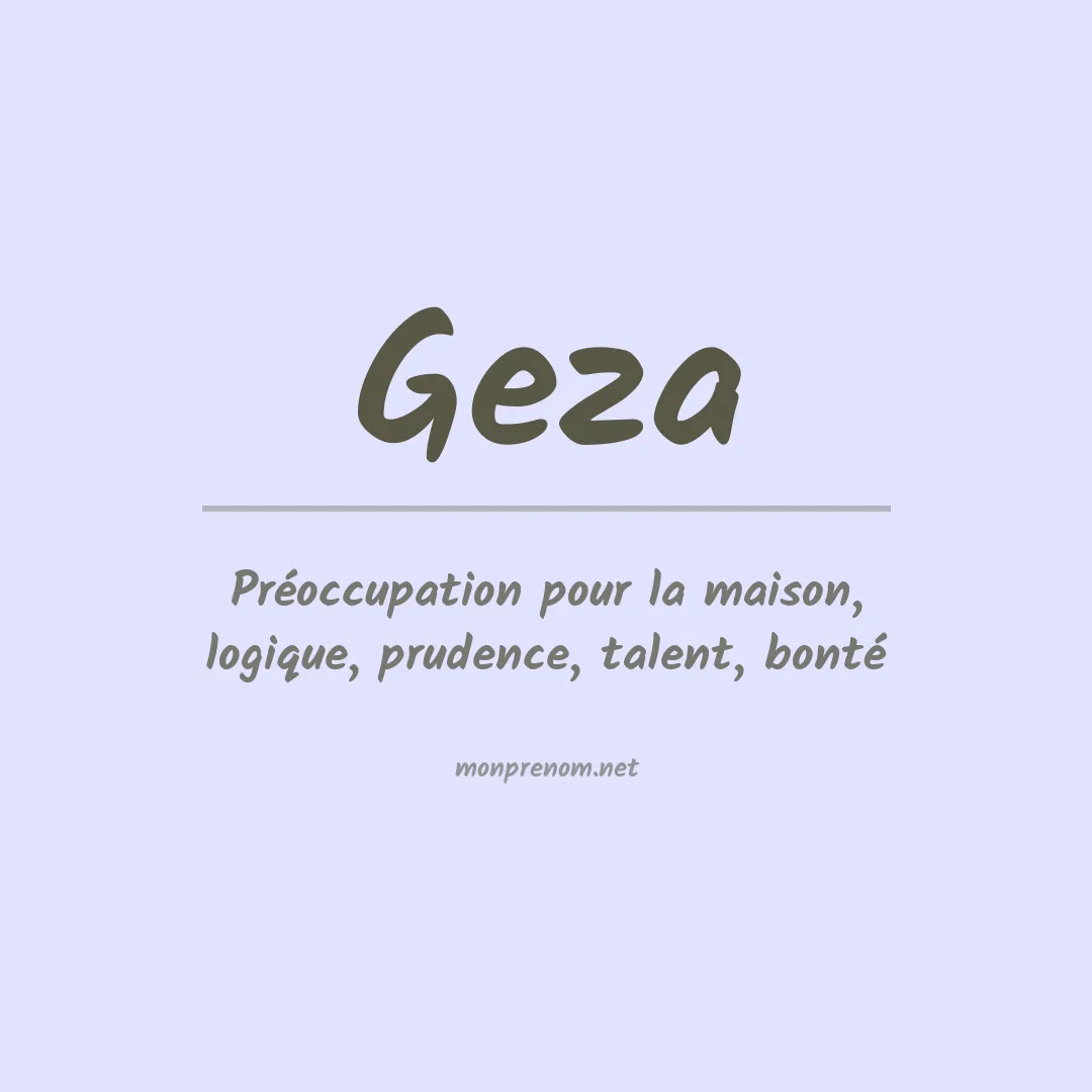 Signification du prénom Geza