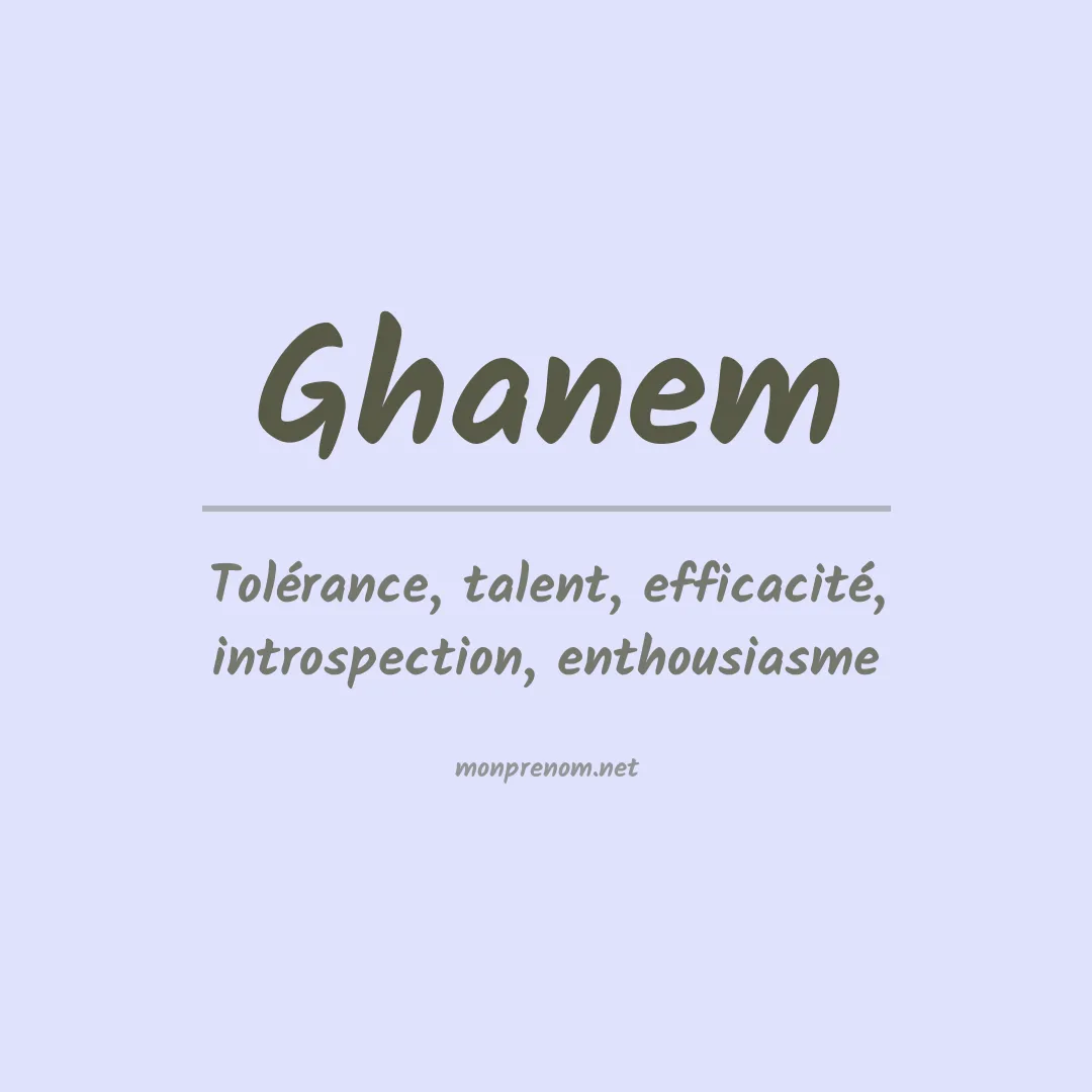 Prénom Ghanem