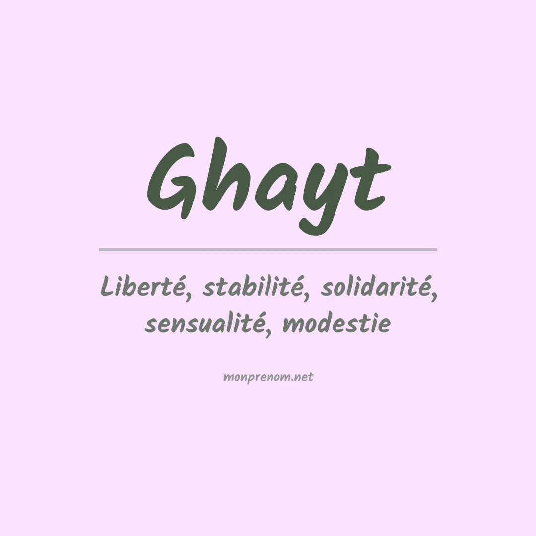 Prénom Ghayt