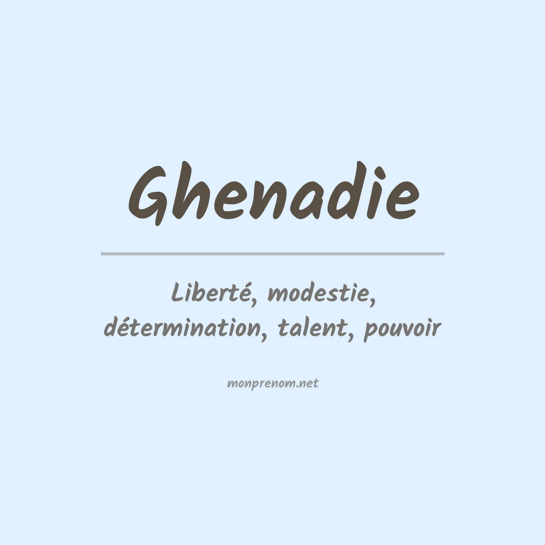 Prénom Ghenadie