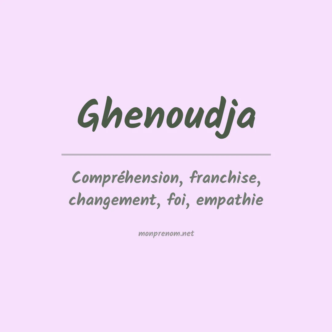 Prénom Ghenoudja