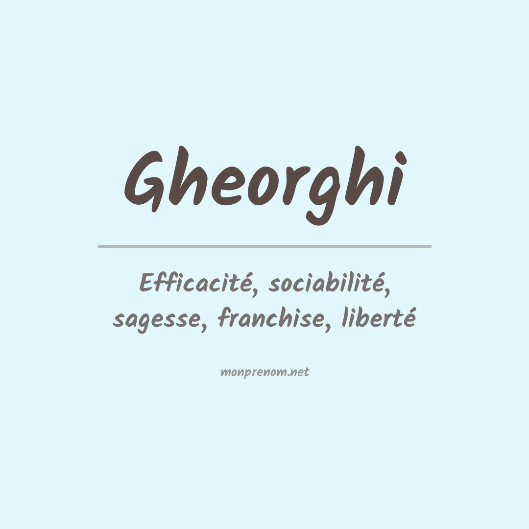 Signification du prénom Gheorghi