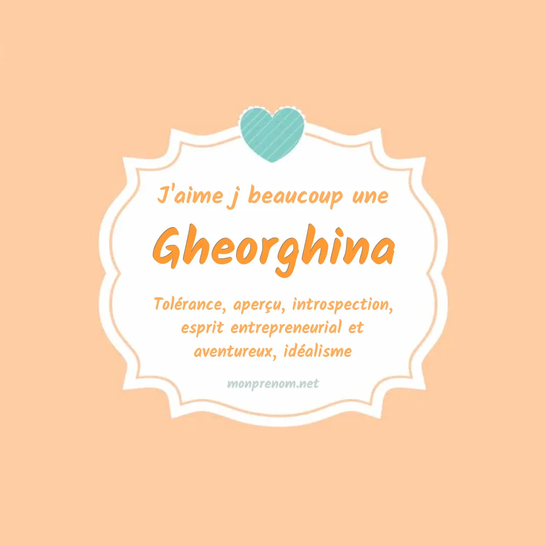 J'aime beaucoup Gheorghina