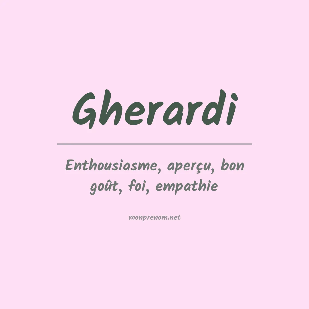 Prénom Gherardi