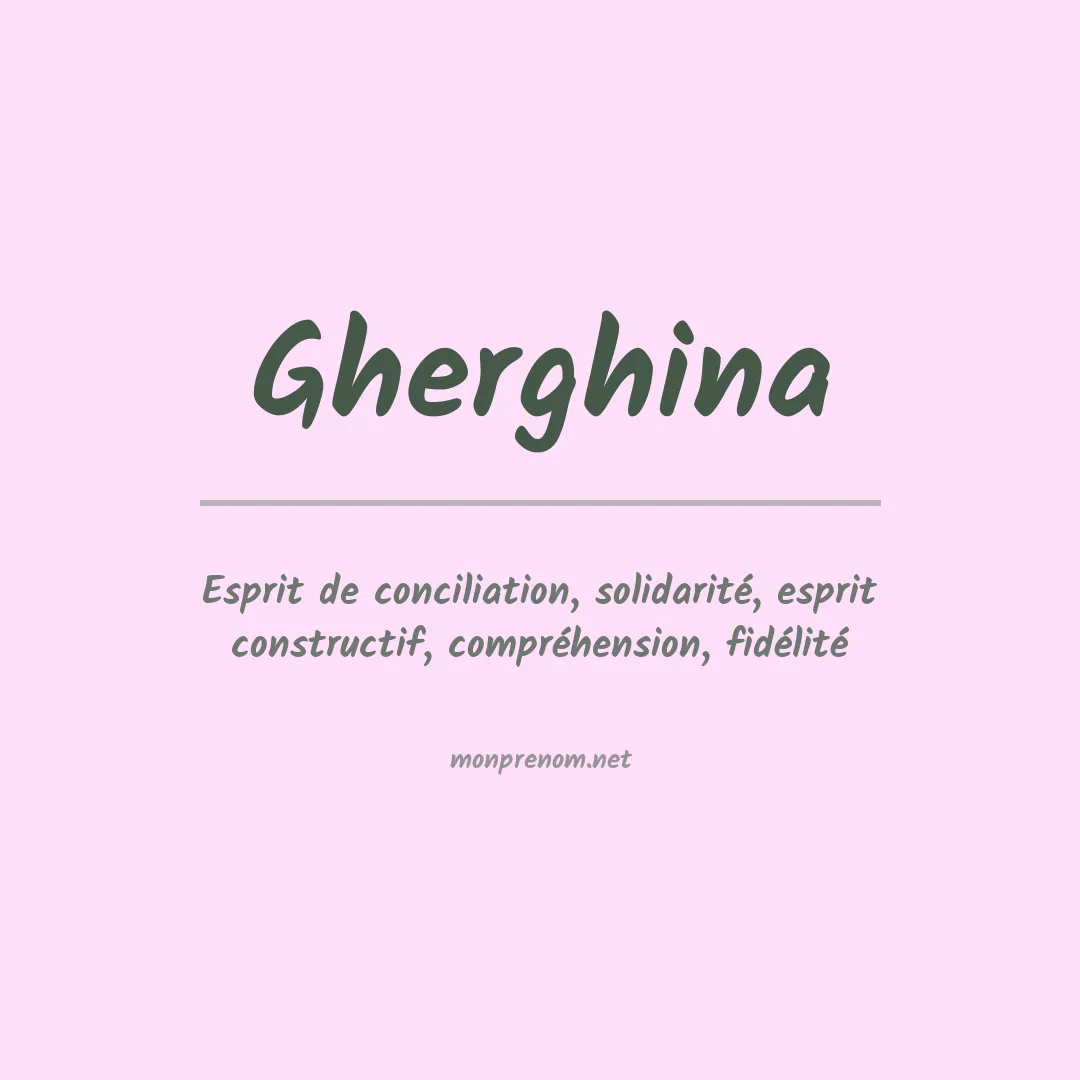 Signification du prénom Gherghina