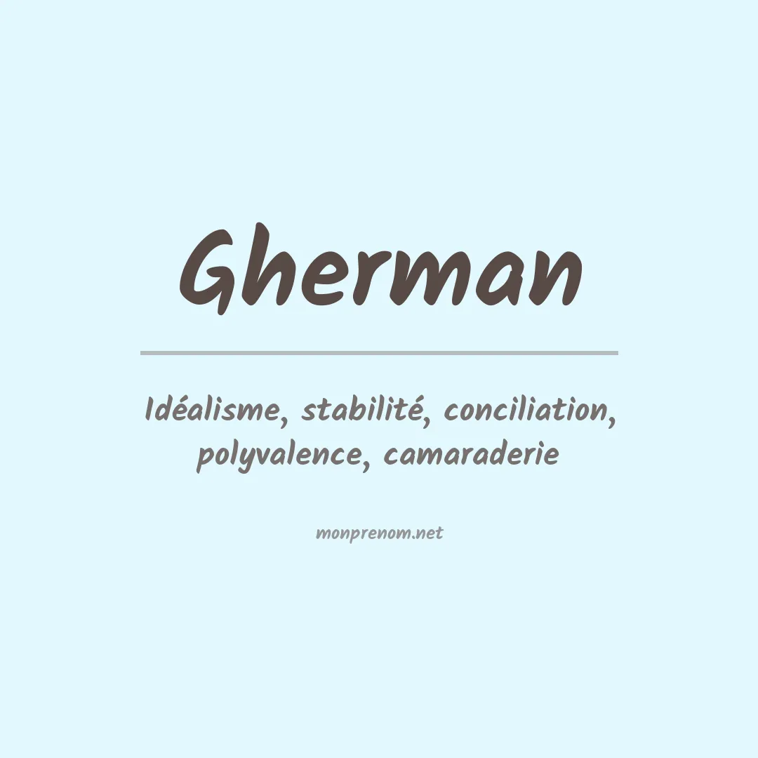Prénom Gherman