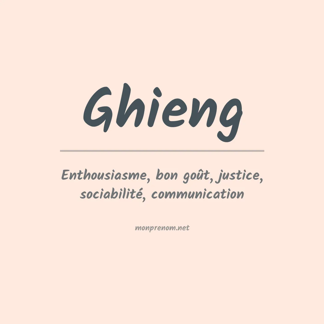 Signification du prénom Ghieng