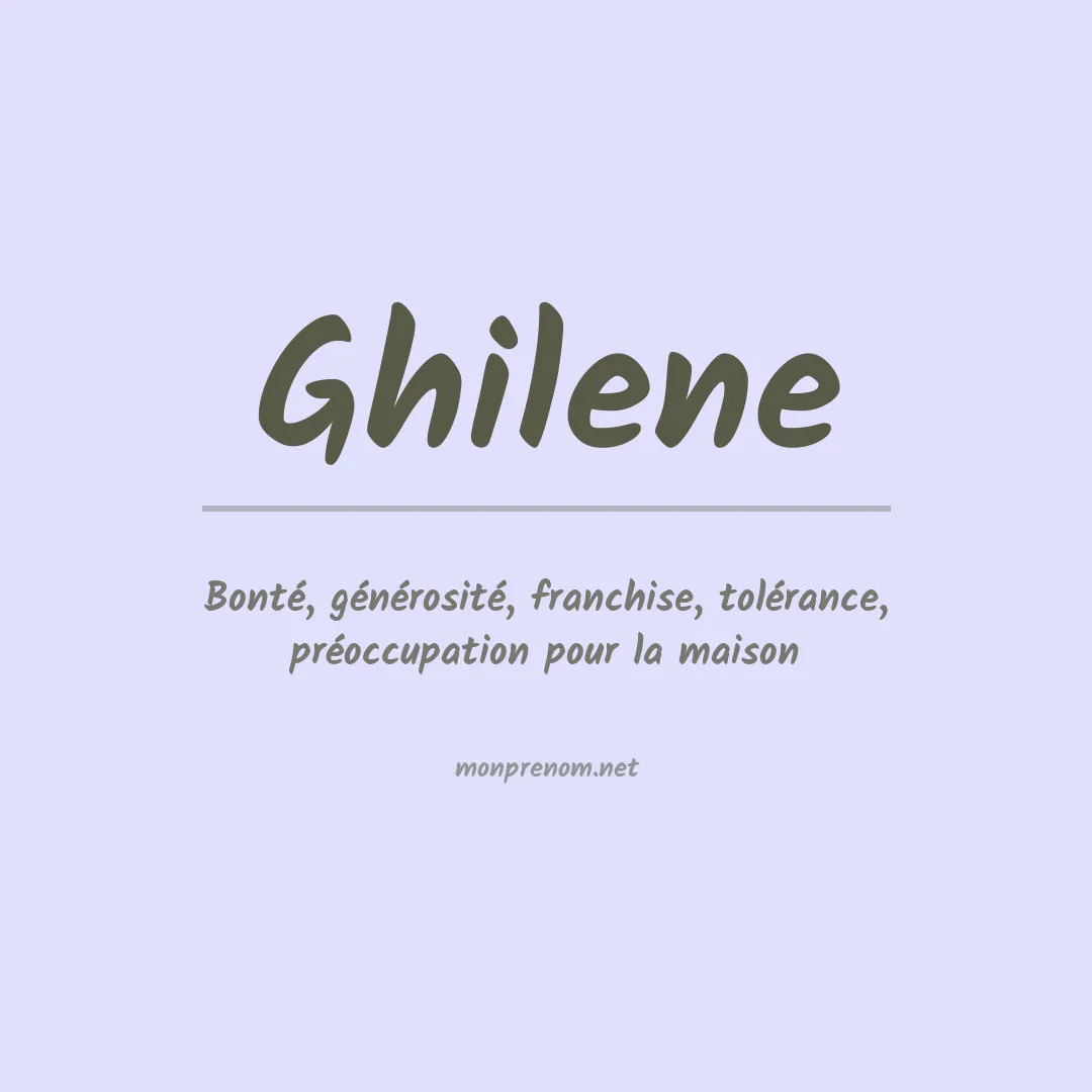 Prénom Ghilene