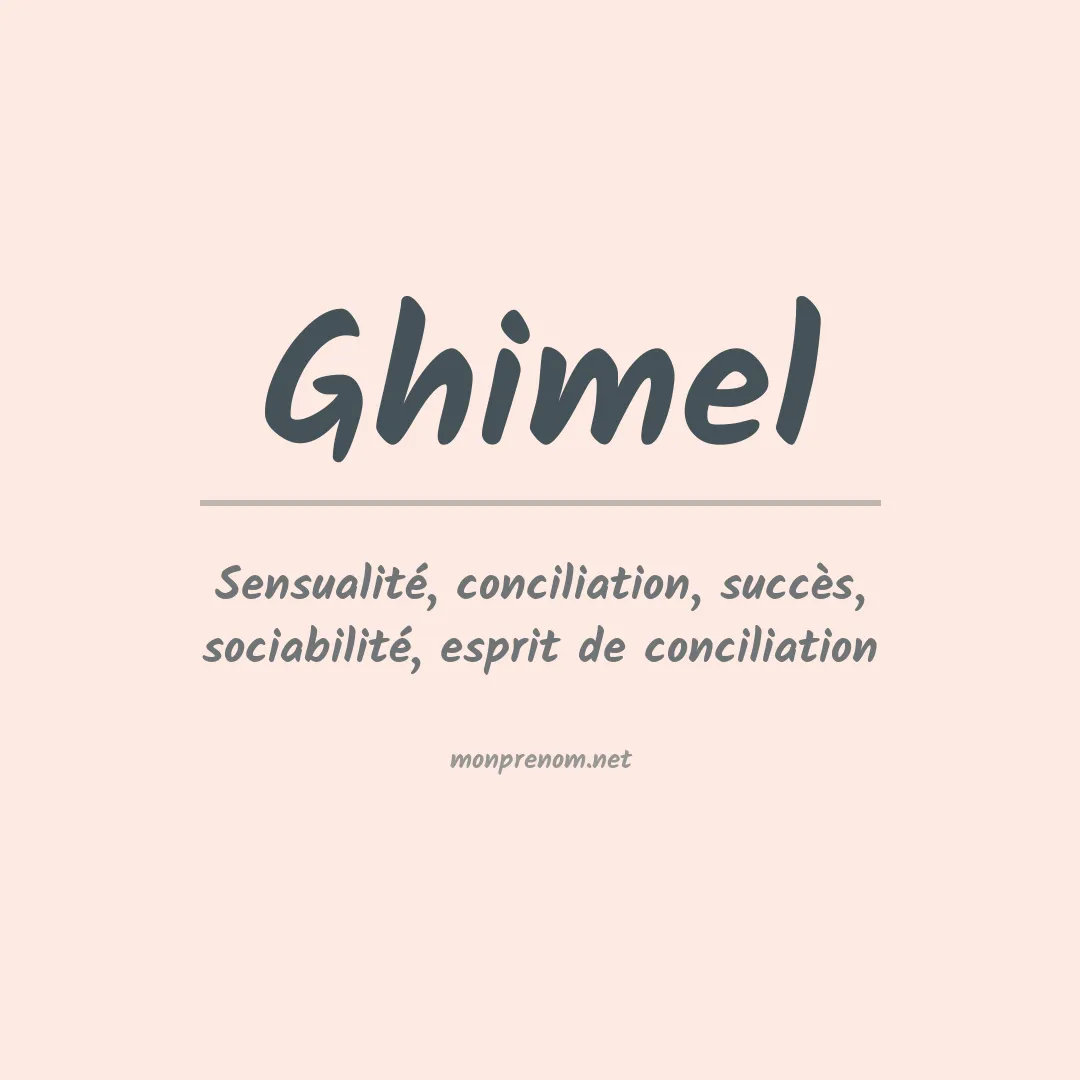 Prénom Ghimel