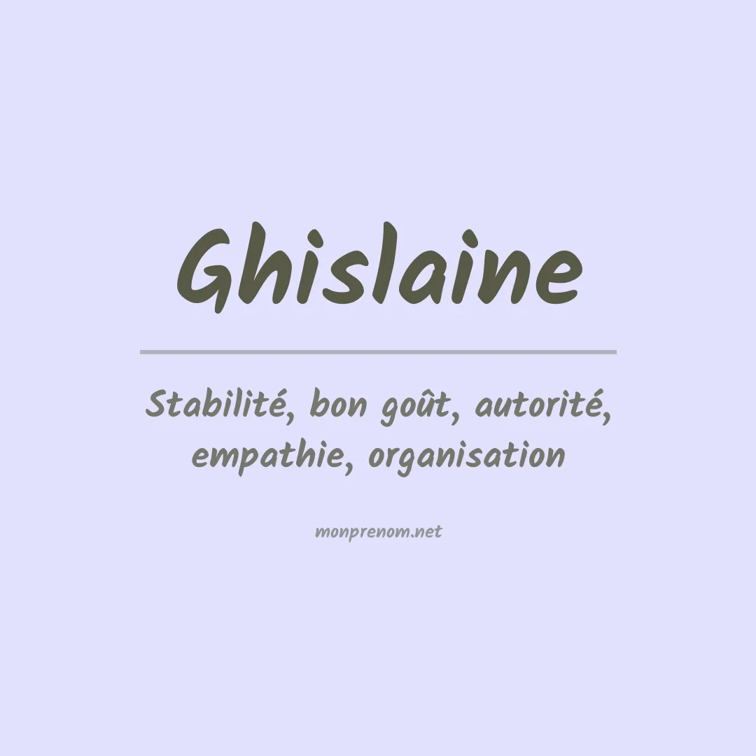 Prénom Ghislaine