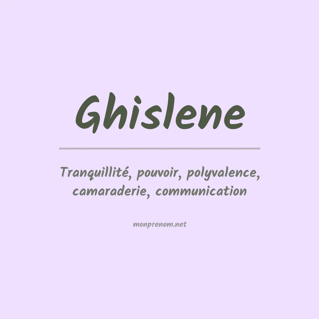 Signification du prénom Ghislene