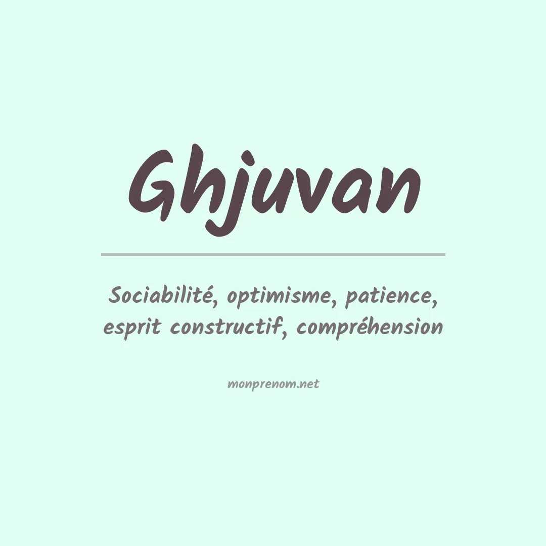 Signification du prénom Ghjuvan
