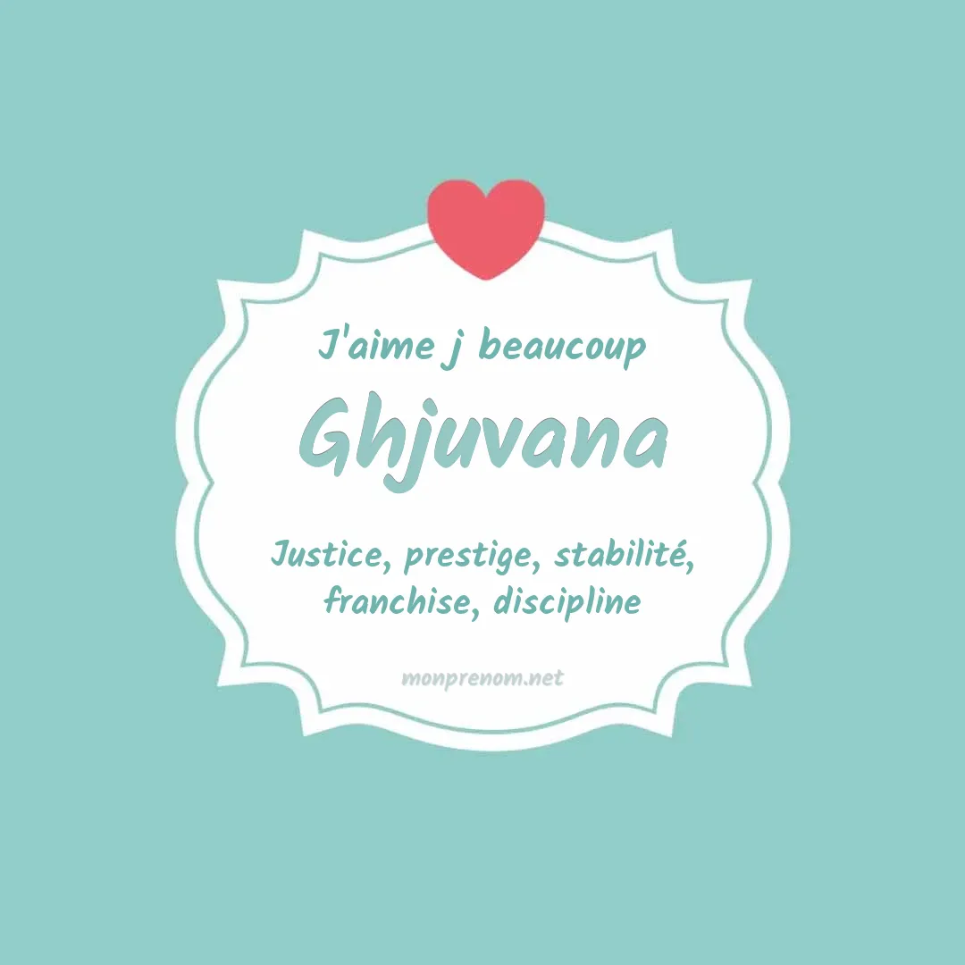 J'aime beaucoup Ghjuvana