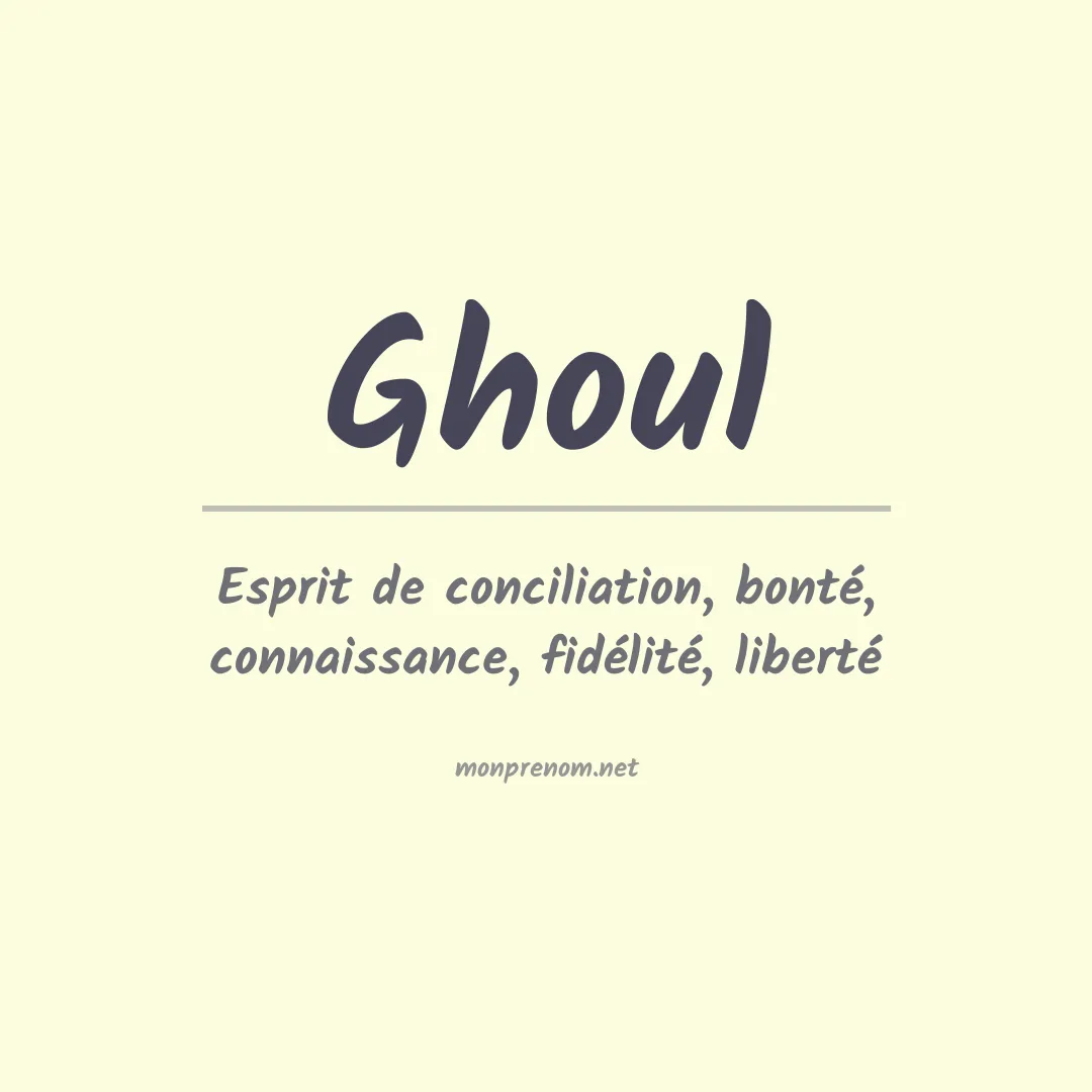 Prénom Ghoul