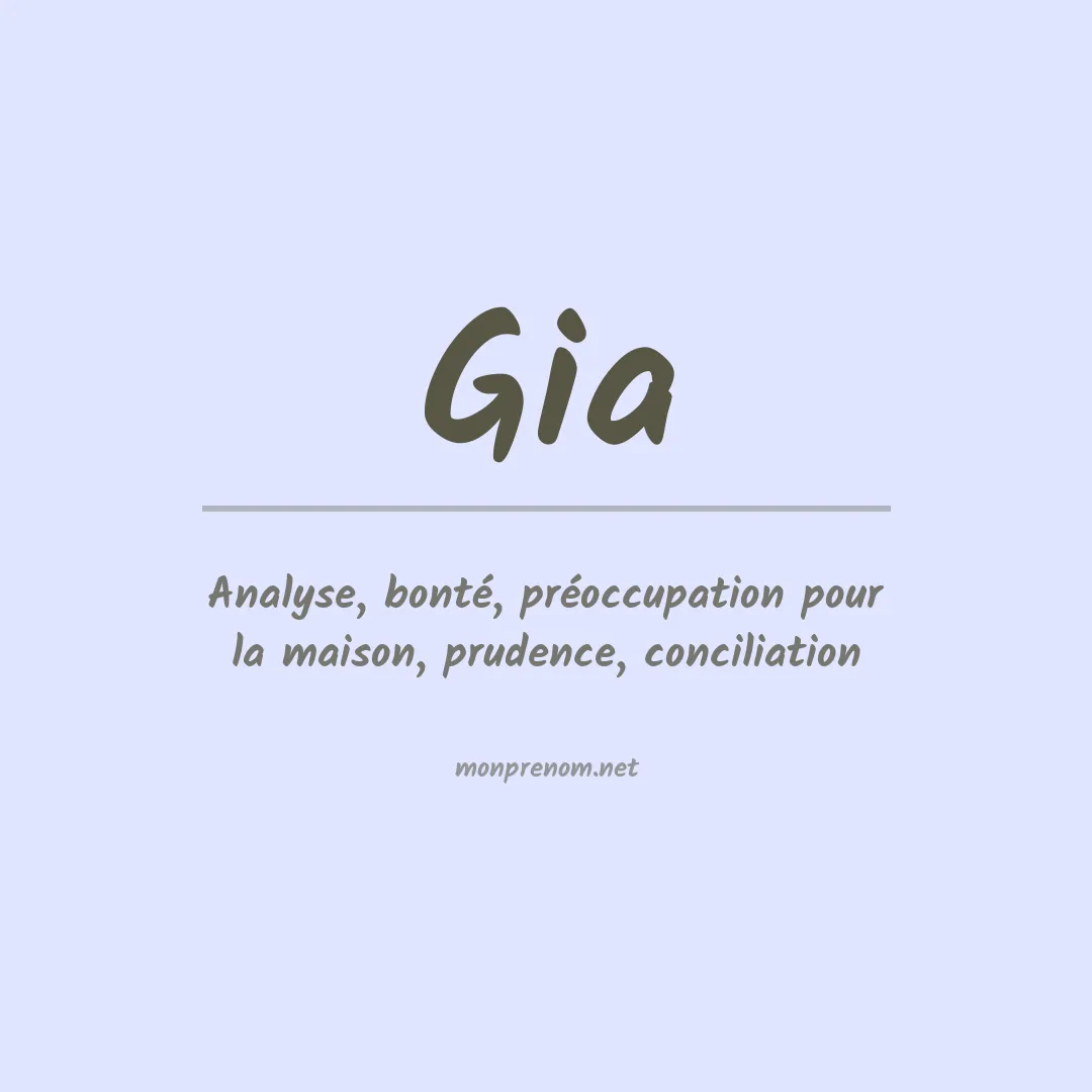 Prénom Gia