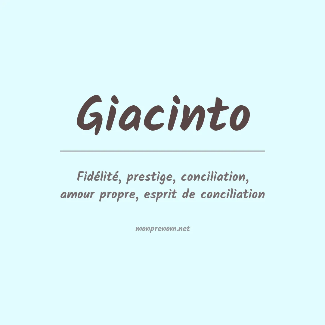 Prénom Giacinto
