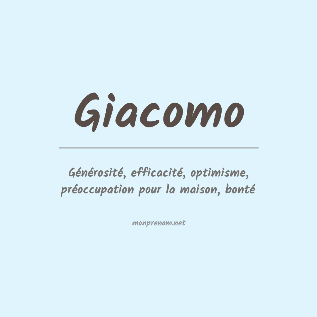 Prénom Giacomo