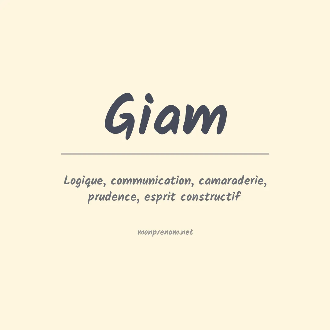 Prénom Giam