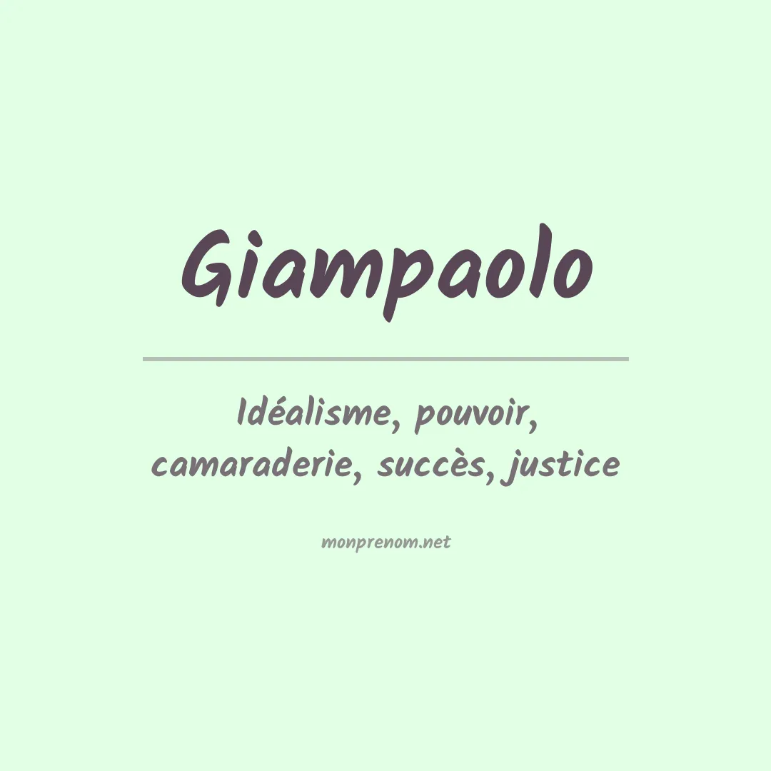 Signification du prénom Giampaolo