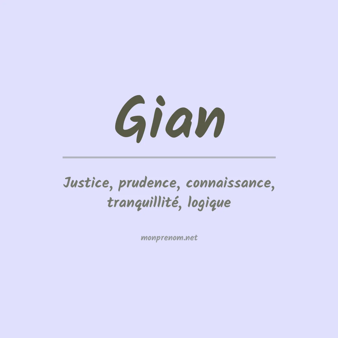 Prénom Gian