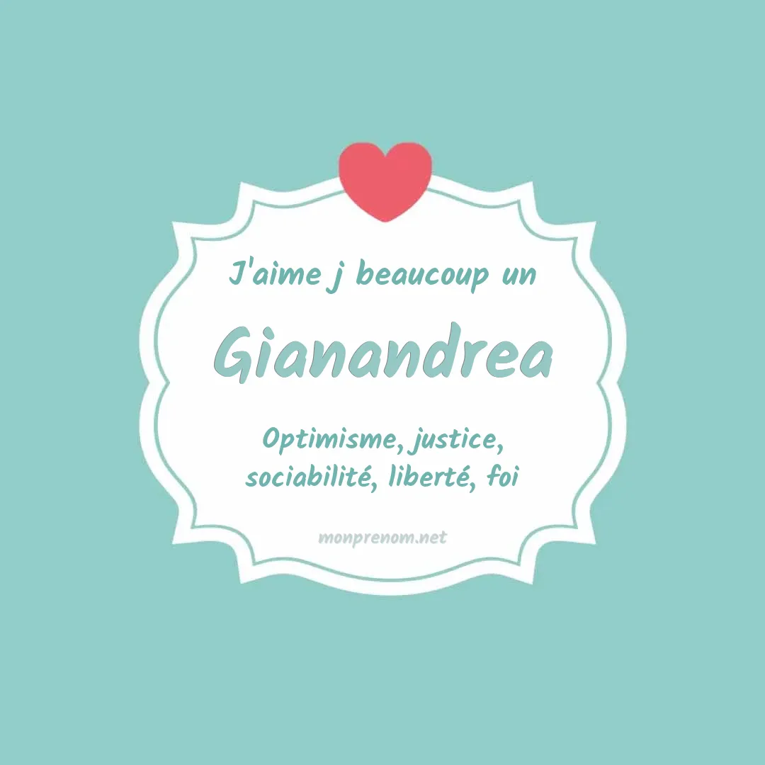 J'aime beaucoup Gianandrea