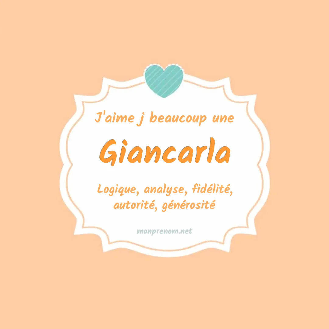 J'aime beaucoup Giancarla
