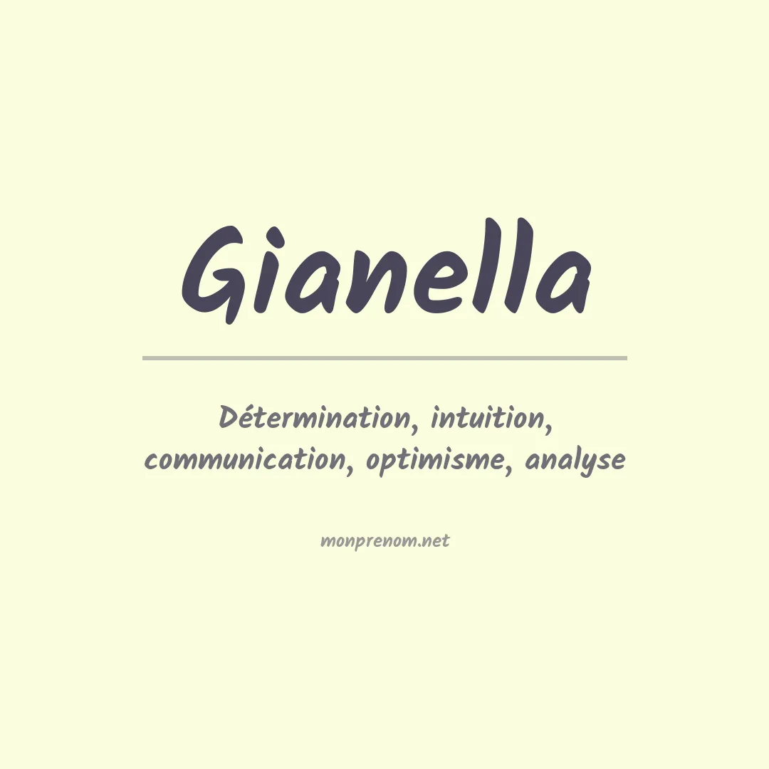 Signification du prénom Gianella