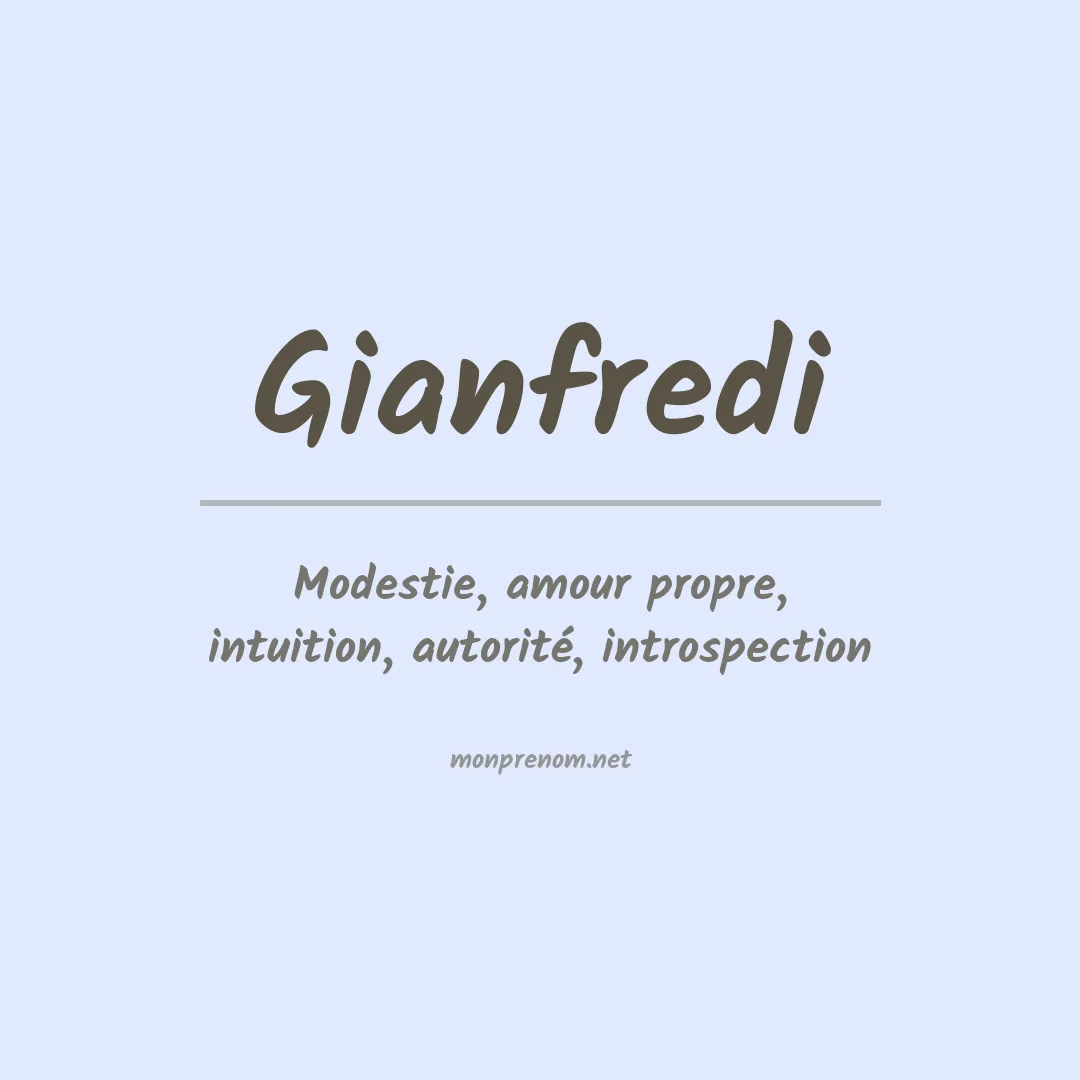 Signification du prénom Gianfredi