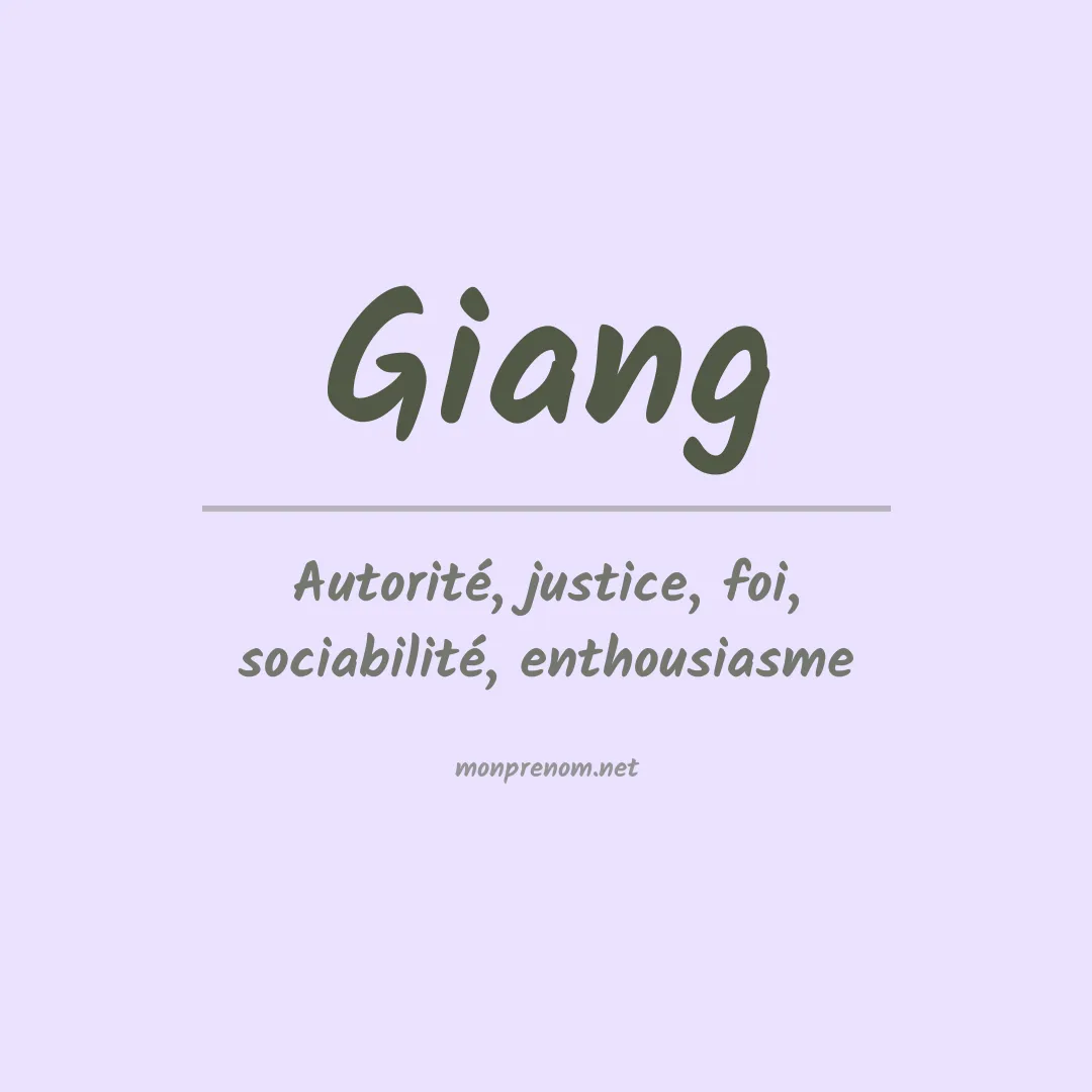 Prénom Giang
