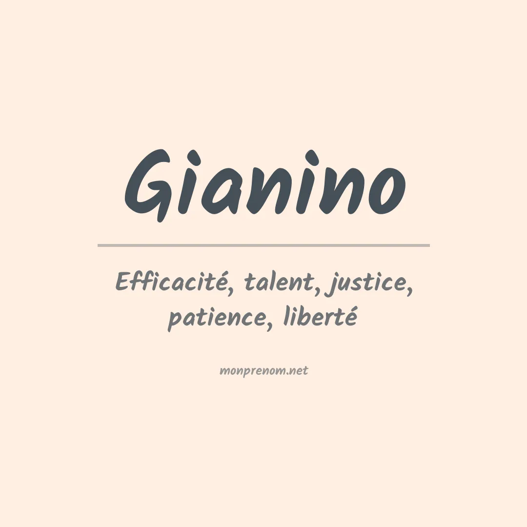 Prénom Gianino