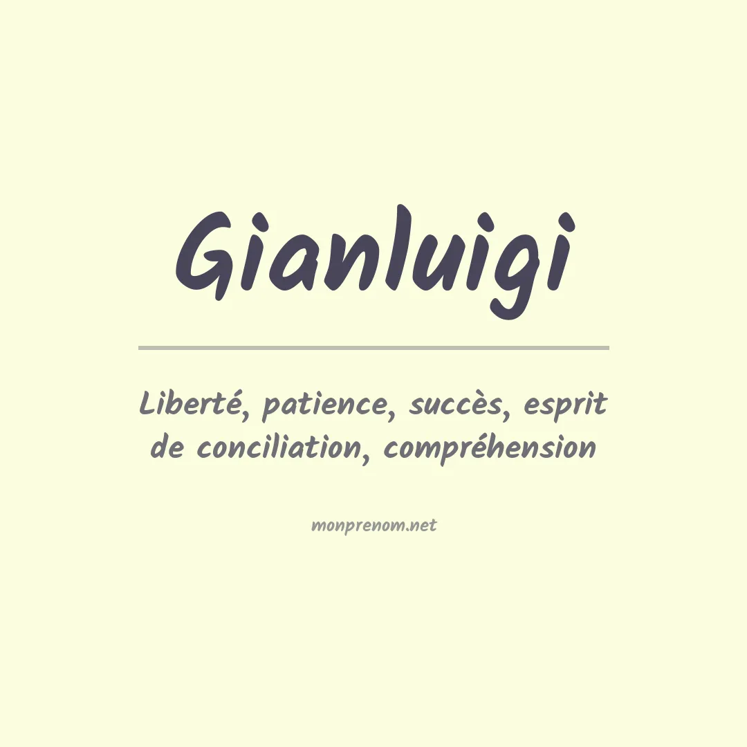 Signification du prénom Gianluigi