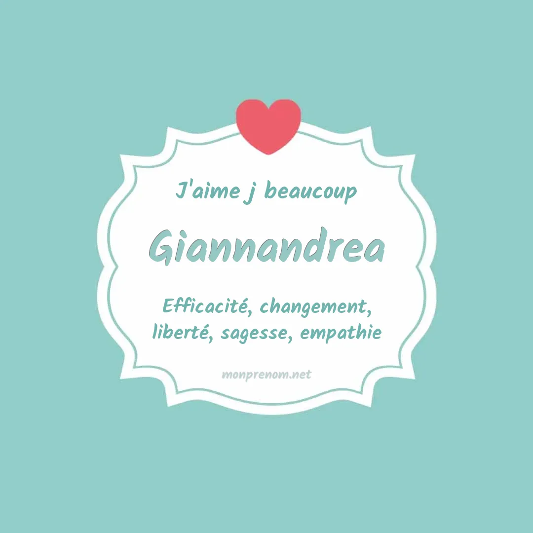 J'aime beaucoup Giannandrea