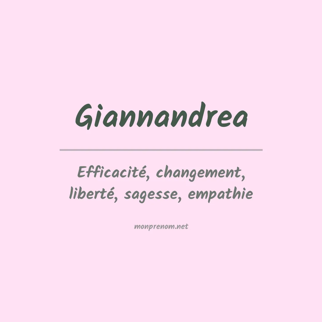 Signification du prénom Giannandrea