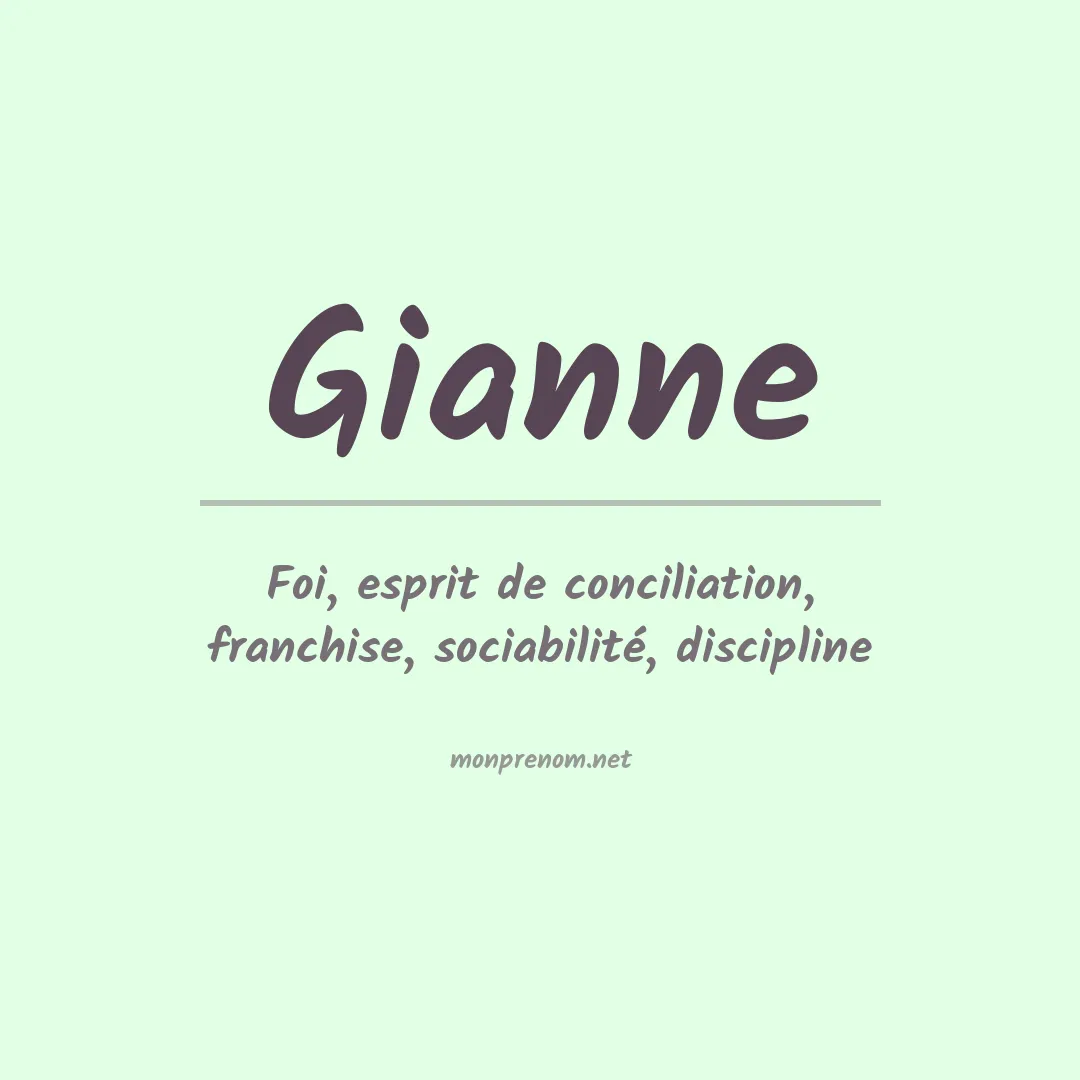 Prénom Gianne