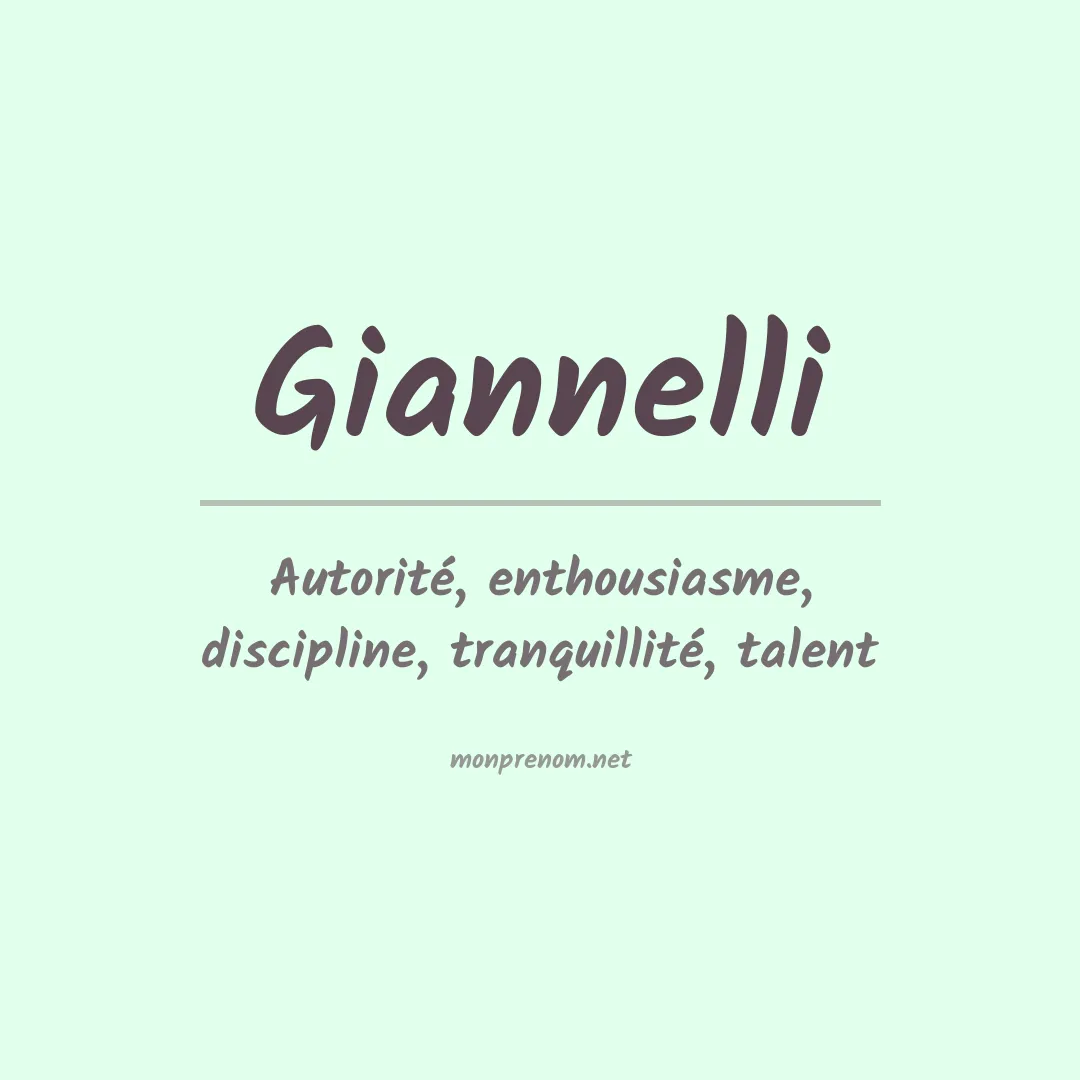 Prénom Giannelli