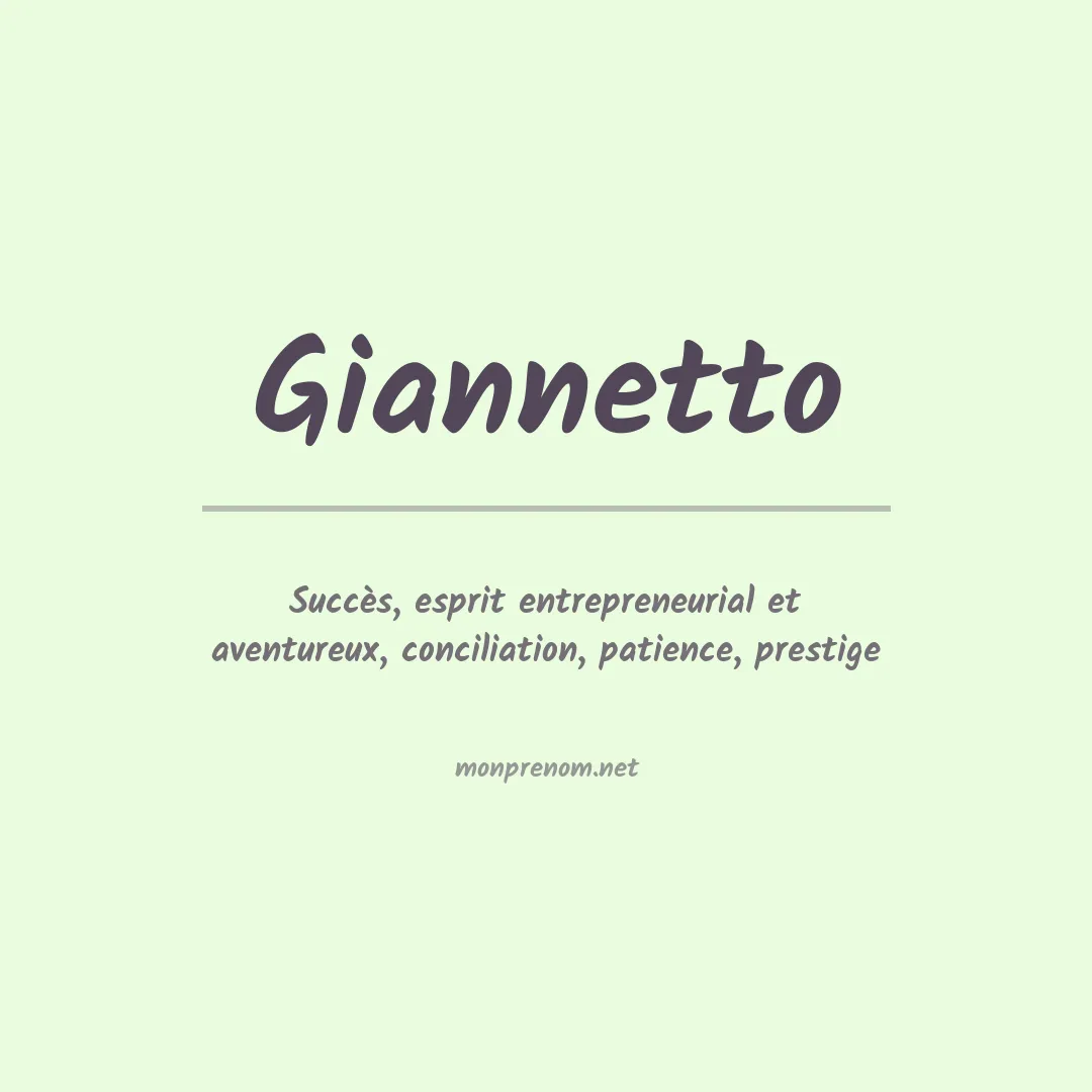 Prénom Giannetto