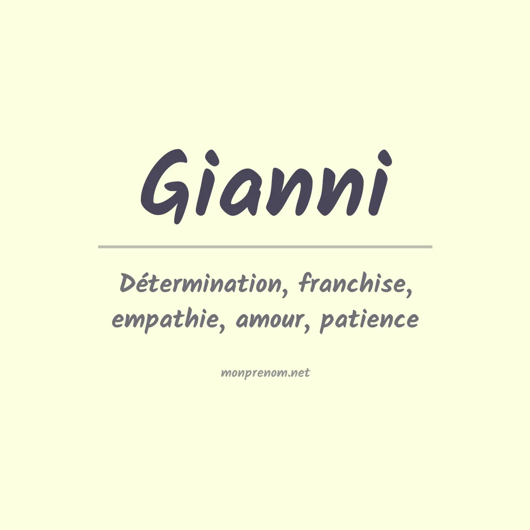 Prénom Gianni