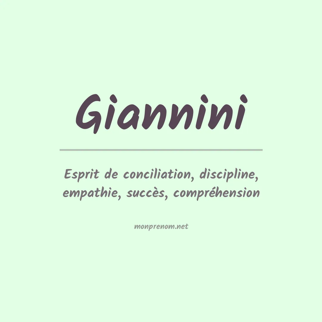 Prénom Giannini