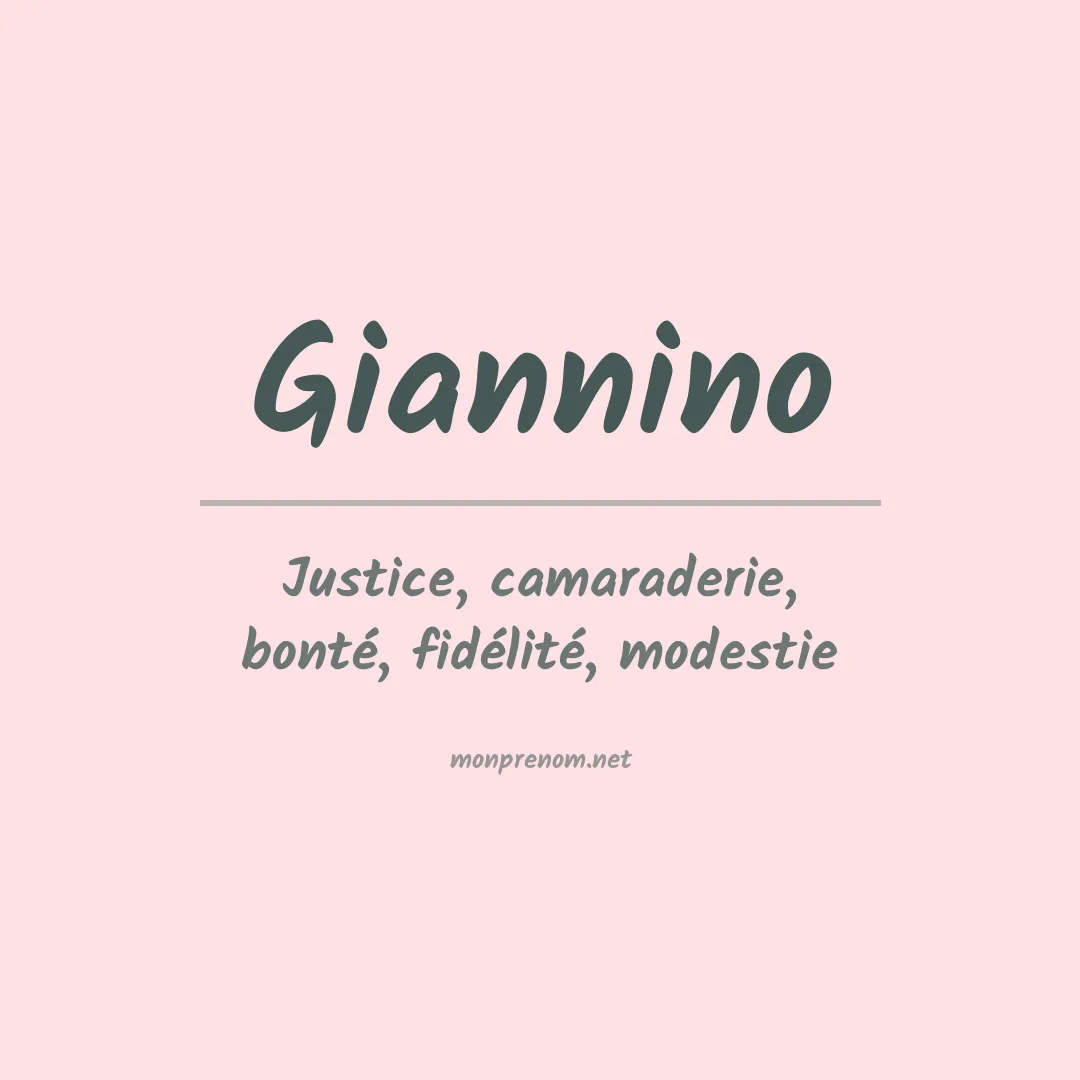 Prénom Giannino