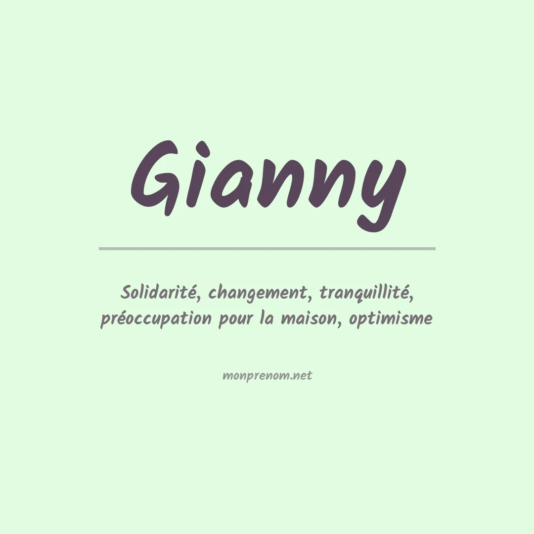 Prénom Gianny