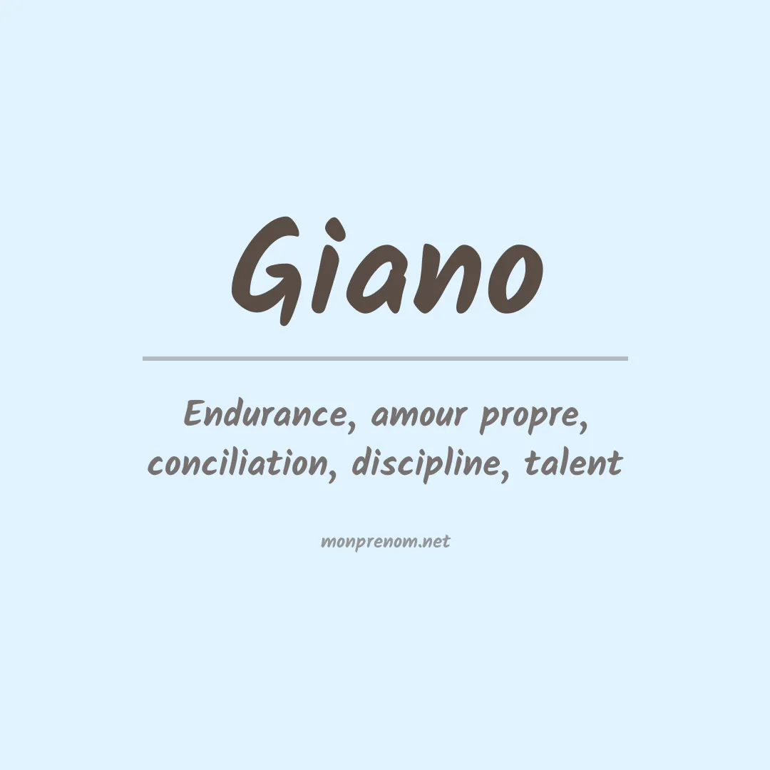 Prénom Giano